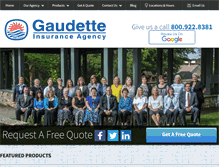Tablet Screenshot of gaudette-insurance.com
